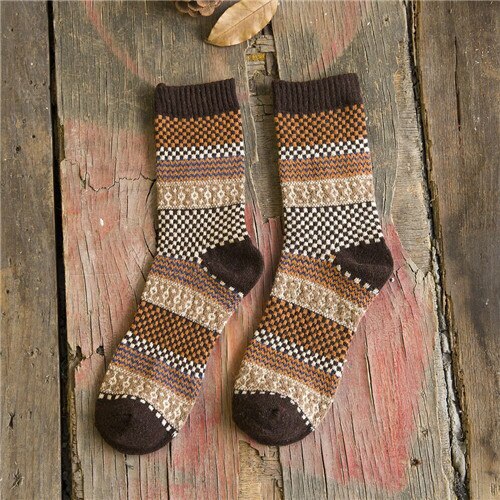 Striped Warm Thick Wool Eco-Friendly Socks