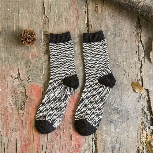 Striped Warm Thick Wool Eco-Friendly Socks