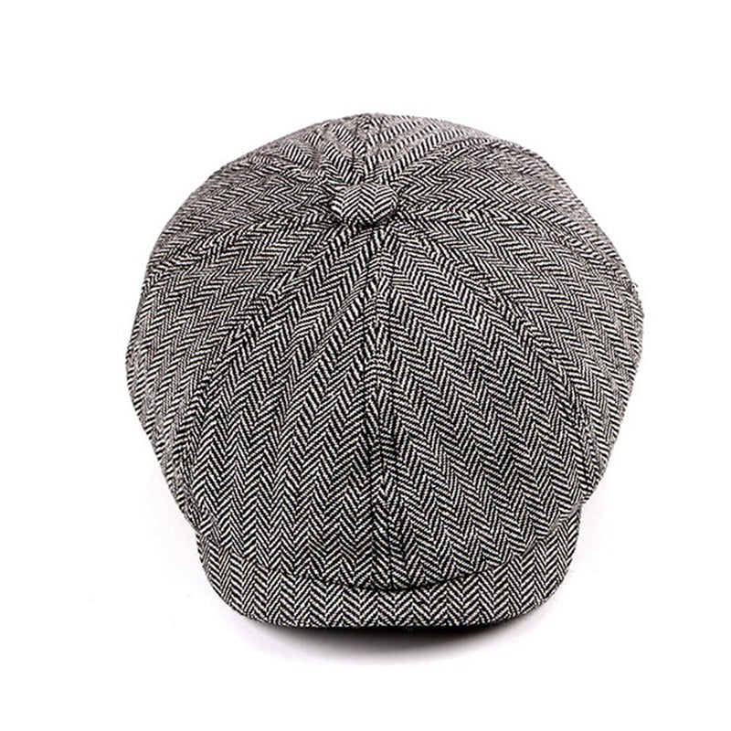 Men Cap 20th Century Style Octagonal Hats Winter