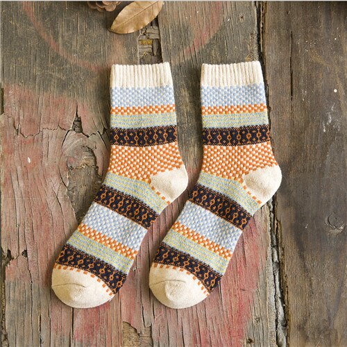 Striped Warm Thick Wool Eco-Friendly Socks