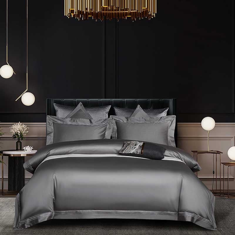 Sleep in Luxury with Three Lines Pure Color Egyptian Cotton Bedding Sets