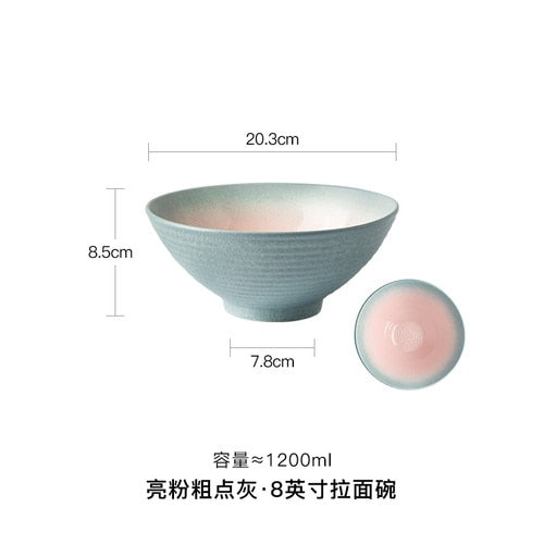 Japanese Ramen Bowl. Ceramic Household Salad Tableware