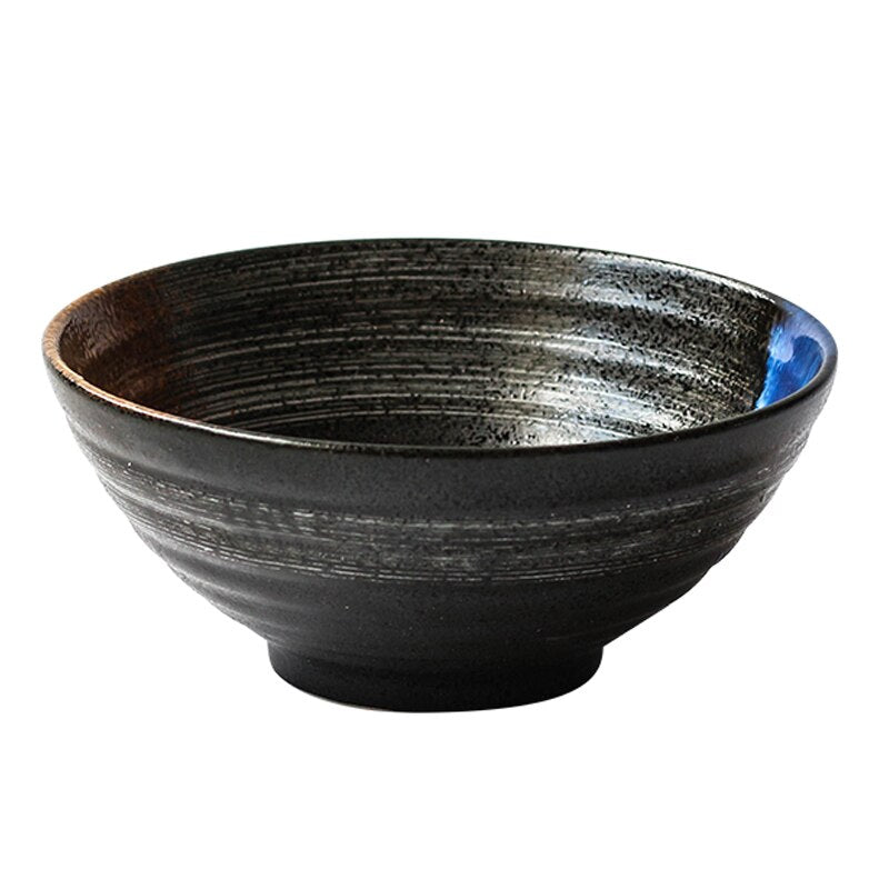 Japanese Style Ceramic Ramen Bowl - Retro Tableware for Dinner and Mixing