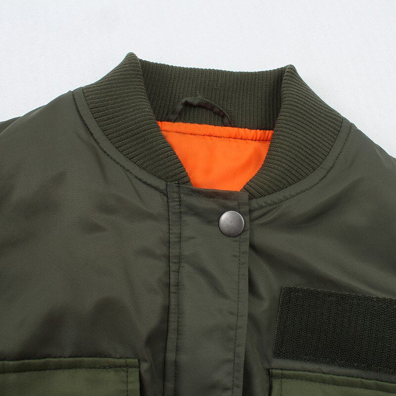 Women's Bomber Jacket,  Army Green Coat