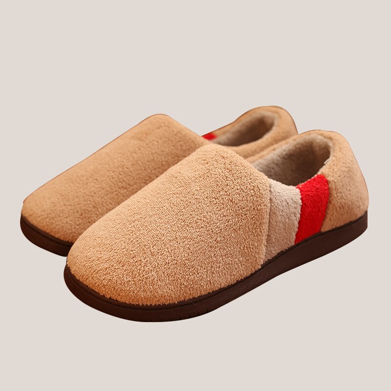 Pmoiste Men's Memory Foam Winter Short Plush Indoor Slippers