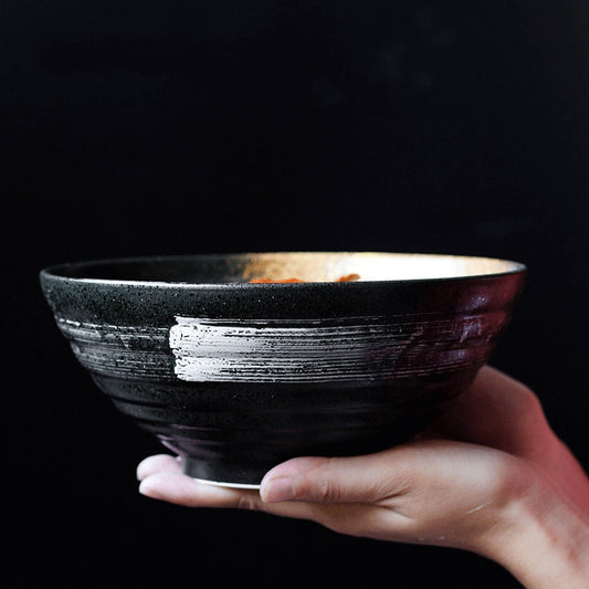 Japanese Style Ceramic Ramen Bowl - Retro Tableware for Dinner and Mixing