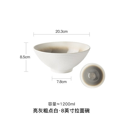 Japanese Ramen Bowl. Ceramic Household Salad Tableware