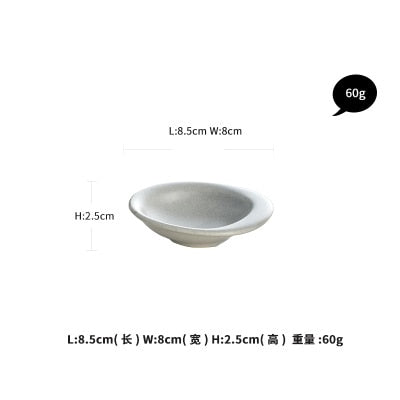 Nordic Grey Color Stone Hat Shape Sushi Plates and bowls