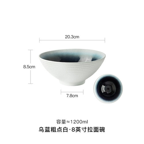 Japanese Ramen Bowl. Ceramic Household Salad Tableware