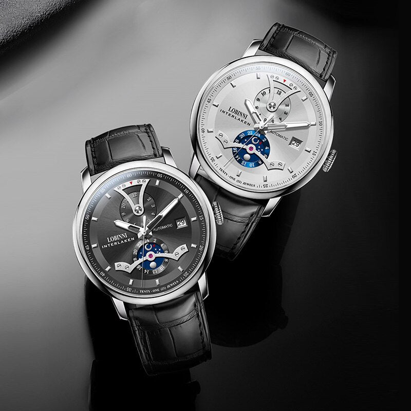 Lobinni Limited Edition Mechanical Watch: Luxurious Timepiece with Automatic Movement and 316L Stainless Steel Construction