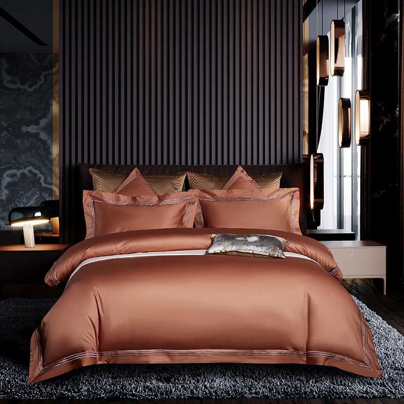 Sleep in Luxury with Three Lines Pure Color Egyptian Cotton Bedding Sets