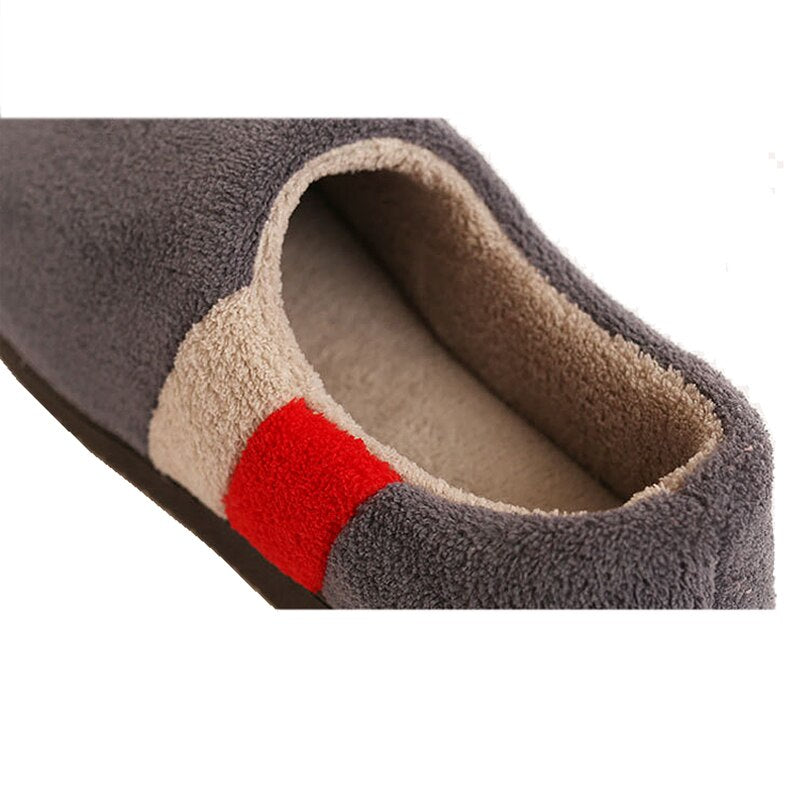 Pmoiste Men's Memory Foam Winter Short Plush Indoor Slippers