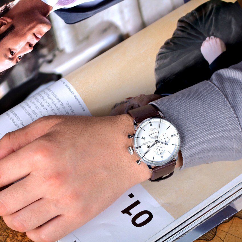 PAGANI Men's Quartz Watch: Waterproof, Genuine Japanese Leather, and Reliable Timekeeping