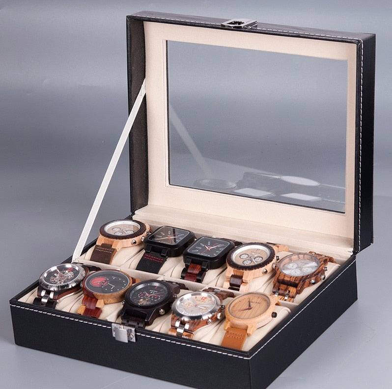 Bobobird Faux Leather Wrist Watch Display Box. Storage display watch holder