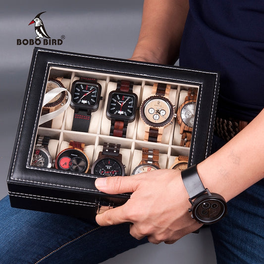 Bobobird Faux Leather Wrist Watch Display Box. Storage display watch holder