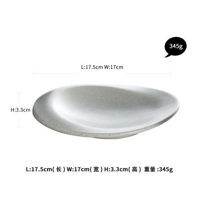 Nordic Grey Color Stone Hat Shape Sushi Plates and bowls