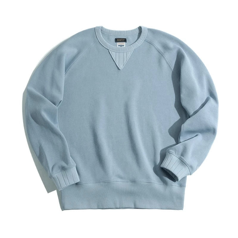 Maden Vintage Men's Sweatshirt. Male Loose Cotton Solid Warm pullover