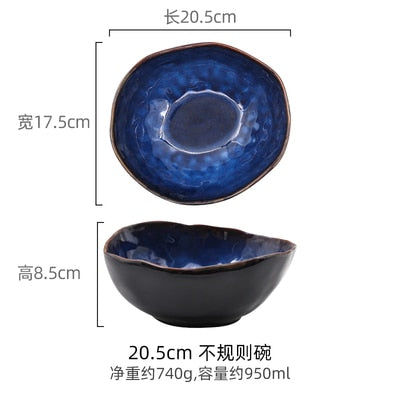 KINGLANG Dish. European porcelain deep bowl, creative tableware for noodles