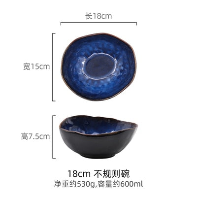 KINGLANG Dish. European porcelain deep bowl, creative tableware for noodles