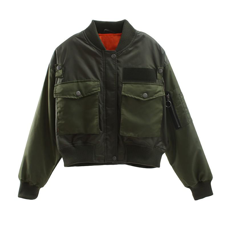 Women's Bomber Jacket,  Army Green Coat