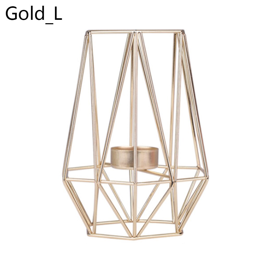 Nordic Style Wrought Iron Geometric Candle Holders Home Decoration Metal holder Crafts candlestick candelabros