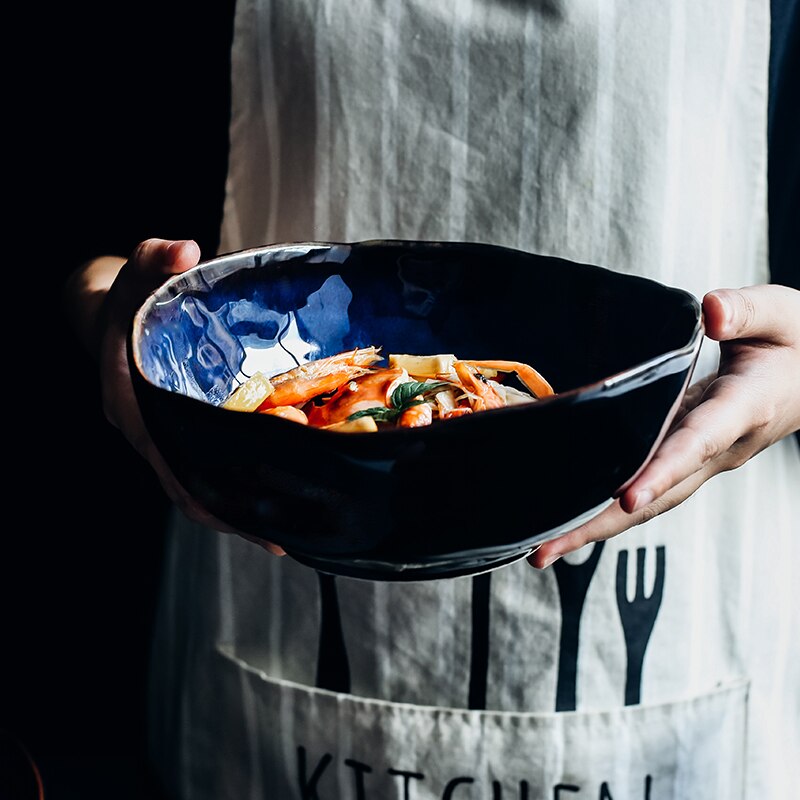 KINGLANG Dish. European porcelain deep bowl, creative tableware for noodles