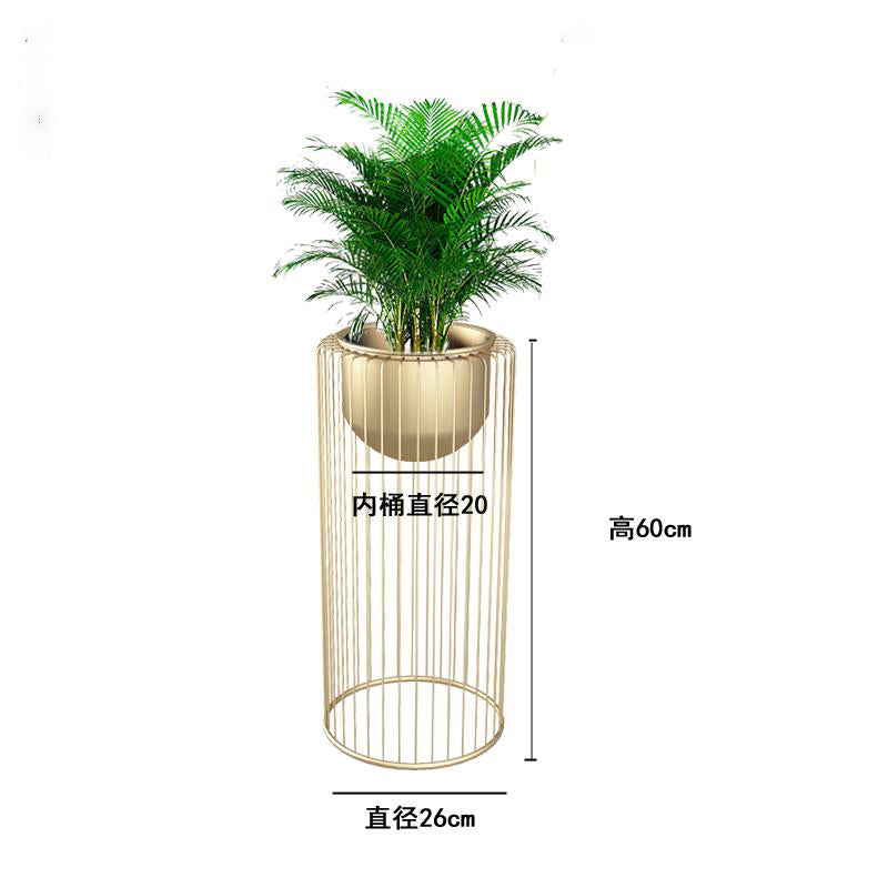 Nordic Minimalist Wrought Iron Floor-to-ceiling Living Room Flower Pot Plant Stand. Balcony Decoration