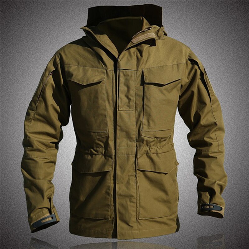 M65 Military Tactical Jacket Men's Waterproof Windbreaker. Hooded Coat Outdoor Fishing/Trekking Hiking Jackets