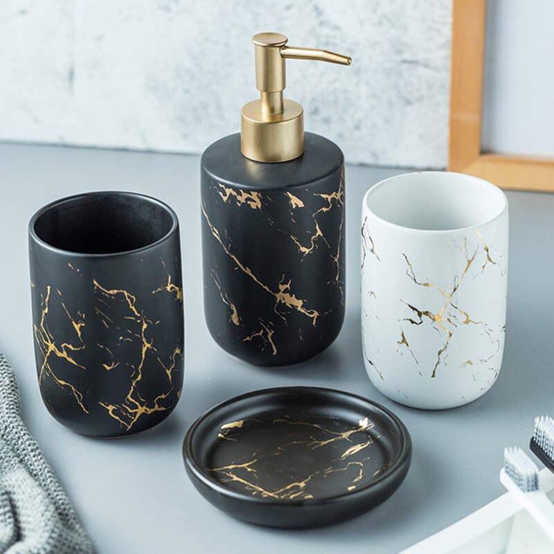 Ceramic Marble Style Bathroom Accessory