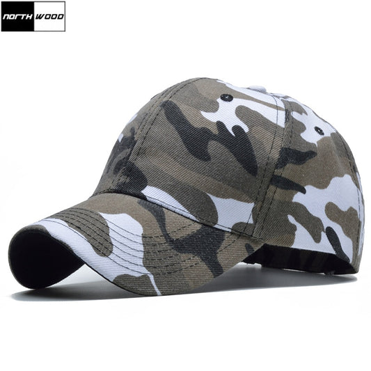 [NORTHWOOD] Snow Camo Baseball Cap - High-Quality Tactical Snapback Hat