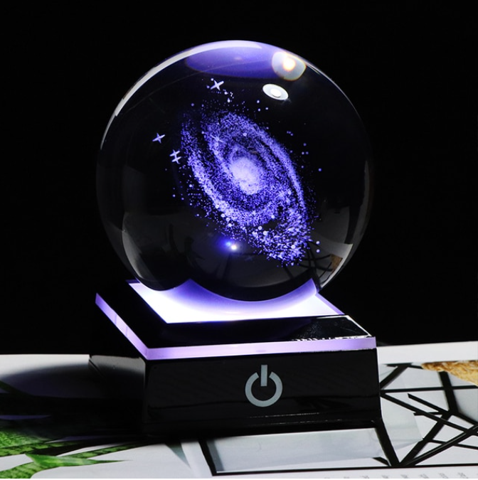 6/8cm Galaxy Miniature 3D Crystal Ball